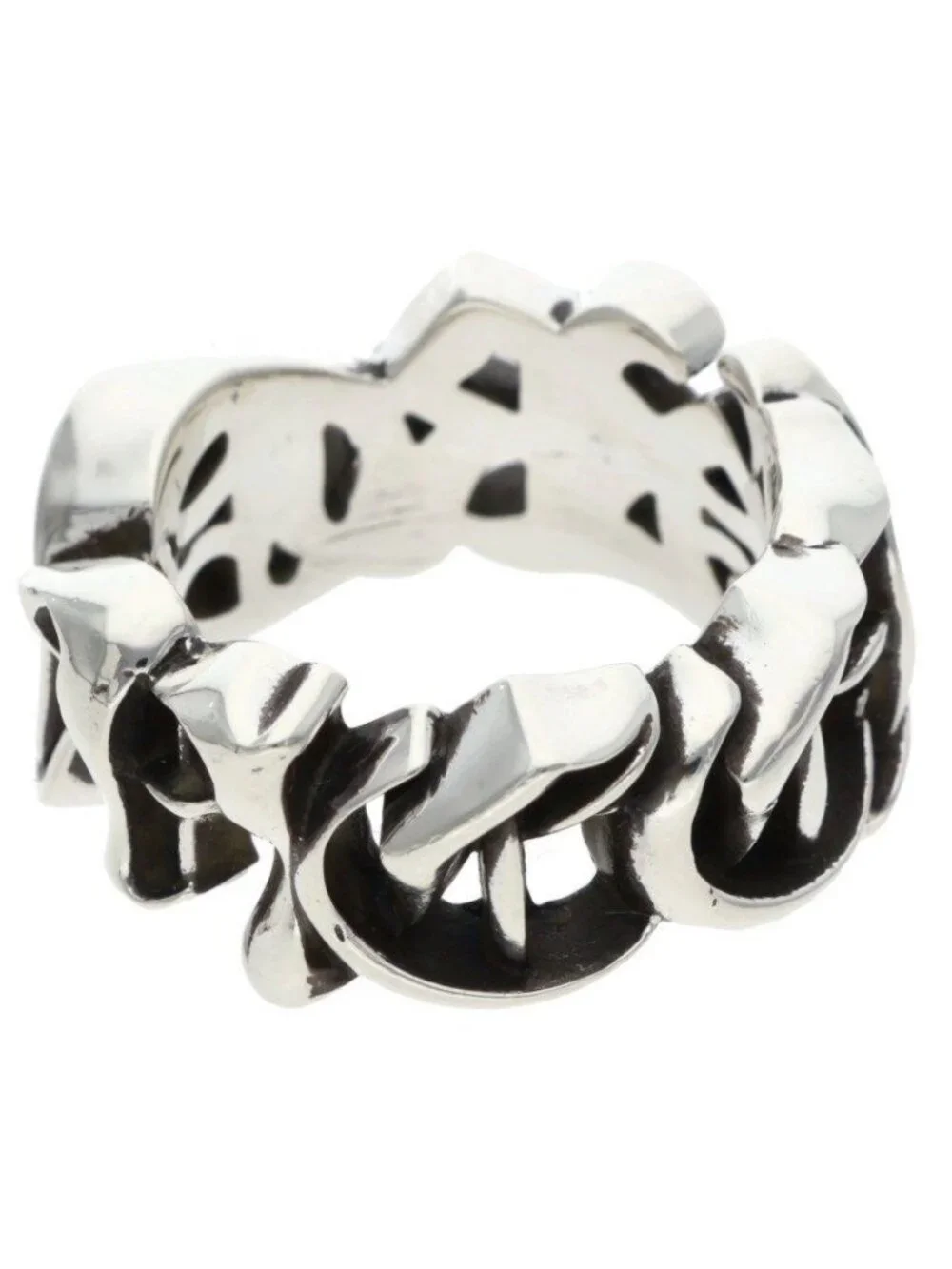 Chrome Hearts Large Script Band Silver Ring